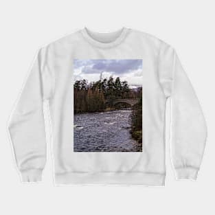 Invercauld Bridge, River Dee, Braemar, Scottish Highlands, UK (5) Crewneck Sweatshirt